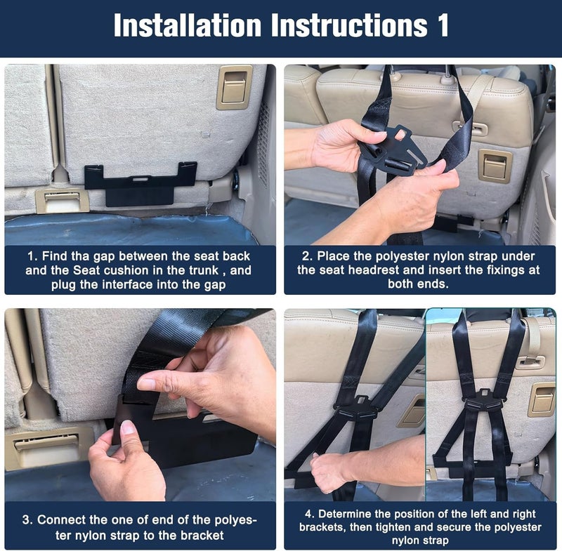 JHKLS ISOFIX Universal Car Seat Mount Bracket, Child Safety Car Seat Latch Anchor Kit, Steel Seat Latch Interface Bracket for SUVs, MPVs, and Off-Road Vehicles, 330*145*104/110mm - Image 5